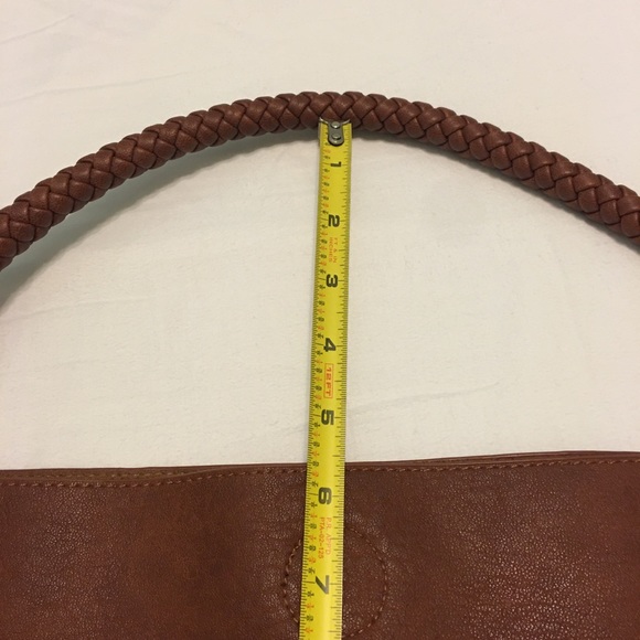 ANTHROPOLOGIE Shoulder Bag Faux Brown Leather LG - Picture 13 of 14